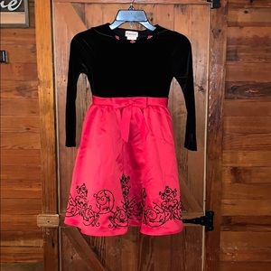 Dazzling girls red and black dress